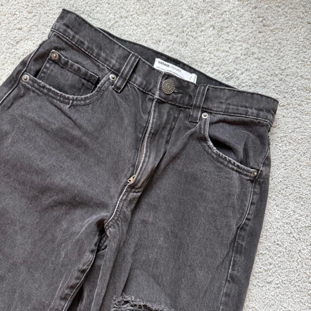 Garage Denim Vintage‎ Straight Black Y2K Faded Women's Size 0 Jeans